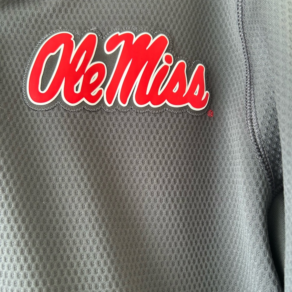 Nike Dark Gray Therma-Fit Ole Miss Zip-Up Hoodie - Picture 2 of 6